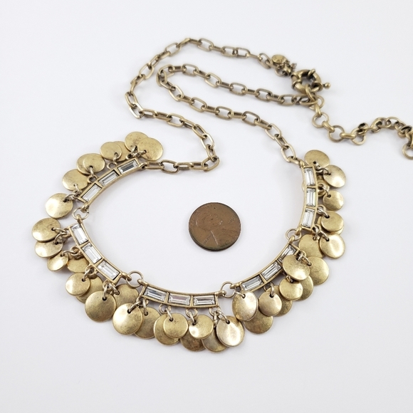J. Crew statement necklace with brilliant baguette rhinestones A0283 - Picture 11 of 13